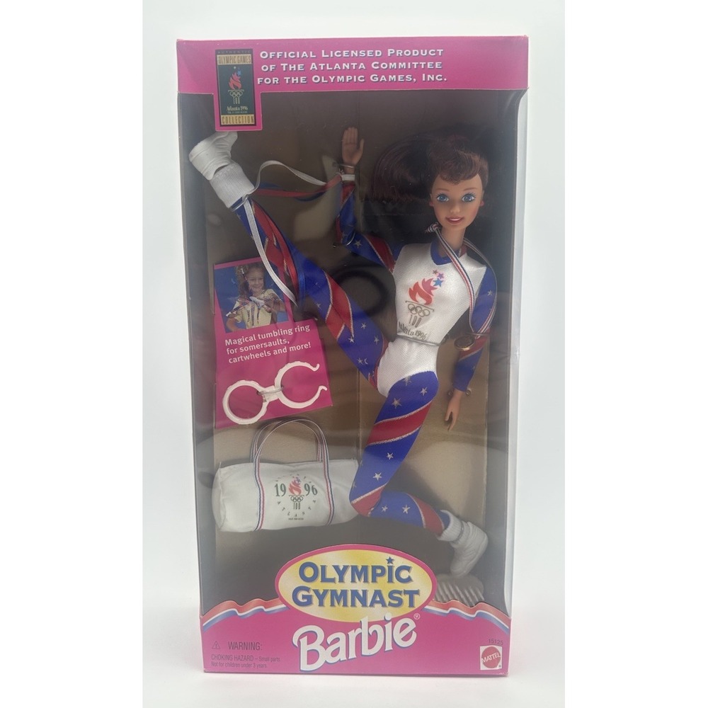 1995 MATTEL BARBIE OLYMPIC GYMNAST ATLANTA 1996 TEAM USA REDHEAD #15125 - Picture 1 of 7